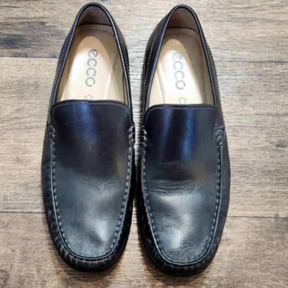 Ecco Moc Toe Driving Loafers Leather Slip On Shoes main image 15
